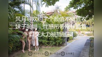 风月寻欢约了个颜值不错蓝衣妹子啪啪，性感吊带网袜跪着口交大力抽插猛操